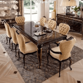 Luxurious Antique Dining Set Set with Premium Finish