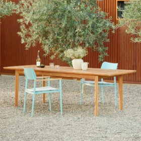 Luxury Furns Valora Extendable Outdoor Dining Table – Teak Bronze