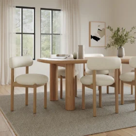 Sierra 82" Teak Dining Table – Scandinavian Style by Luxury Furns