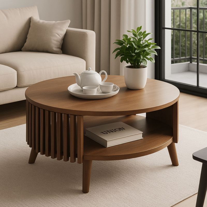 Tarsus Round Teak Coffee Table